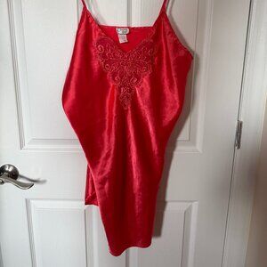 Vintage 90s Cinema Etoile Red Slip Size Large